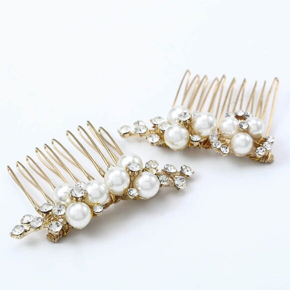 Elegant Gold and Pearl Hair Comb (only one piece available for sale) - Picture 6 of 7